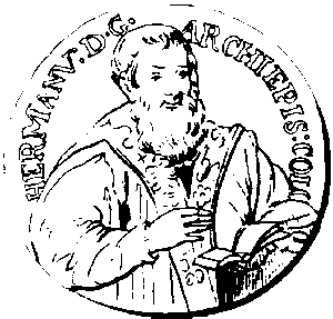 Münzinschrift: HERMAN V: Deo Gratius ARCHIEPIScus COLOnia
