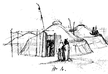 Bild: Mandan-Erdhäuser